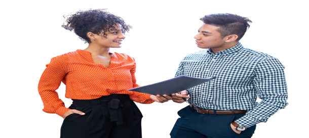 colleagues chatting in the office